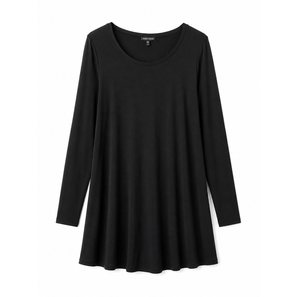 Eileen Fisher Fluid Dress M‎ Minimalist Capsule Wardrobe Classic Lagenlook